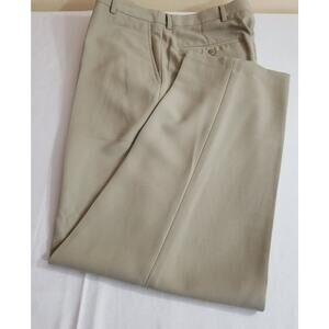 Kenneth Cole Reaction Men's Beige Flat Front Pants Size 34 X 32 122420-0294